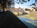 Lungotevere and one of its bridges Royalty Free Stock Photo