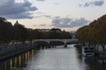 Lungotevere in rome. Ancient Bridge Royalty Free Stock Photo