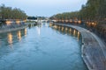 Lungotevere , the Tiber River Royalty Free Stock Photo