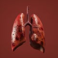 Lungs anatomy. 3D illustration of human lungs. Royalty Free Stock Photo