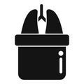 Lungs bioprinting icon simple vector. Future dna medicine Royalty Free Stock Photo