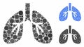 Lungs Composition Icon of Round Dots Royalty Free Stock Photo