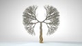 Lungs of the Earth. Tree in the shape of Lungs. Eco Concept Royalty Free Stock Photo