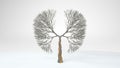 Lungs of the Earth. Tree in the shape of Lungs. Eco Concept Royalty Free Stock Photo