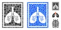 Lungs Fluorography Mosaic Icon of Circle Dots
