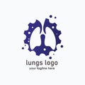 Lungs Gear logo designs vector, Lungs With Gear designs template logo Royalty Free Stock Photo