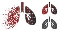 Damaged Dotted Halftone Lungs Icon