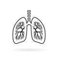 Lungs icon Royalty Free Stock Photo