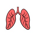 Lungs icon Royalty Free Stock Photo
