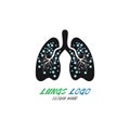 Lungs logo Organ medical Health design template vector