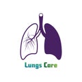 Lungs Organ medical clinic health logo design template