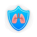 Lungs pain. Vector illustration icon. Isolated vector illustration.Medical icon.
