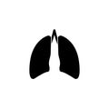 Lungs solid icon, organ and part of body Royalty Free Stock Photo