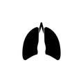 Lungs solid icon, organ and part of body