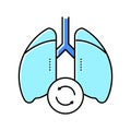 lungs transplant color icon vector illustration
