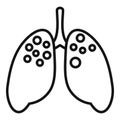 Lungs transplant icon outline vector. Anatomy human organ
