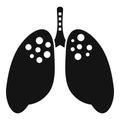 Lungs transplant icon simple vector. Anatomy human organ