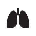 Lungs vector icon isolate on white background for graphic design, logo, web site, social media, mobile app, ui illustration Royalty Free Stock Photo