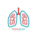 Lungs vector logo