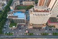 Luoyang city buildings China aerial drone photo