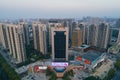 Luoyang city buildings China aerial drone photo