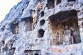 Longmen Grottoes ,one of the finest examples of Chinese Buddhis Royalty Free Stock Photo