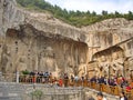 Luoyang Longmen grottoes. Broken Buddha and the stone caves and sculptures in the Longmen Grottoes in Luoyang, China. Taken in