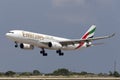 Luqa, 10 August 2015: Emirates A330. Royalty Free Stock Photo