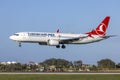 Turkish Airlines 737 Max Royalty Free Stock Photo