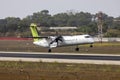 Turboprop airliner at end of lease Royalty Free Stock Photo