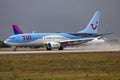 Airliners in stormy weather