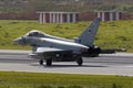 Luqa, Malta 5 February 2015: Eurofighter Typhoon preparing for take off. Royalty Free Stock Photo