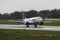 Fedex 737 landing Royalty Free Stock Photo