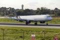 Cargo A321 landing Royalty Free Stock Photo