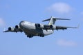 USAF Military Cargo Aircraft just before landing