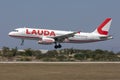 Laudamotion Airbus A320 landing in Malta