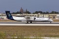 Luqa, Malta 11 July 2015: Olympic DHC-8 landing.