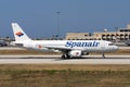 Luqa, Malta - 6 June 2005: Spanair A320. Royalty Free Stock Photo
