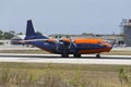 Luqa, Malta June 19, 2015: An-12 taxiing. Royalty Free Stock Photo