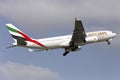 Luqa, Malta 21 March 2015: Emirates A330 takes off.Emirates Airbus A330