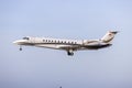 Swiss registered Embraer on finals Royalty Free Stock Photo