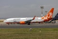 SkyUp 737 on the ramp