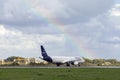 Lufthansa A321 under the rainbow