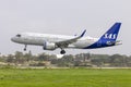 SAS Airbus on short finals Royalty Free Stock Photo