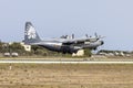 Turboprop Military cargo on take off Royalty Free Stock Photo