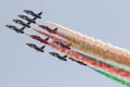 LUQA, MALTA 27 September 2014: Frecce Tricolori at Malta International Airshow 2014