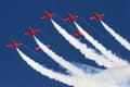 LUQA, MALTA 28 September 2014: Red Arrows at Malta International Airshow 2014