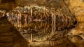 Stalactites hang above Reflection Pool a.k.a. Dream Lake, in Luray Caverns, Luray, VA