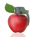 Lure concept with grenade shaped red apple Royalty Free Stock Photo