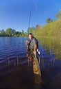 Lure fishing. catch of fish, big pike Royalty Free Stock Photo